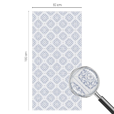 Frosted window film with stained glass pattern Delicate rosettes