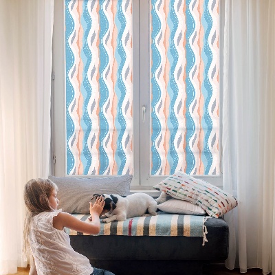 Coloured glass film for windows Wavy rhythm