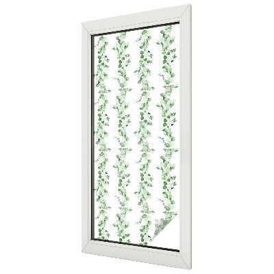 Privacy window film stained glass effect Green garlands