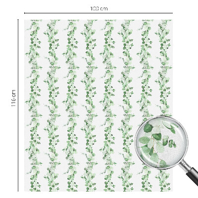 Privacy window film stained glass effect Green garlands