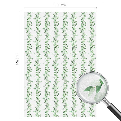 Privacy window film stained glass effect Green garlands