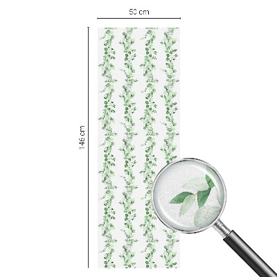 Privacy window film stained glass effect Green garlands