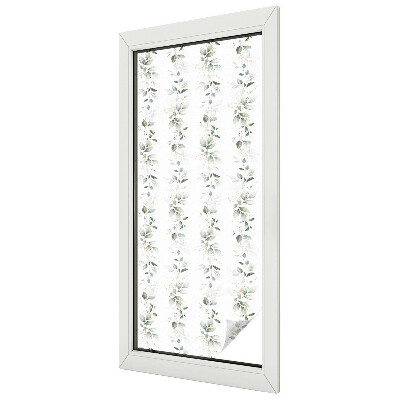 Frosted window film with stained glass pattern Plant charm
