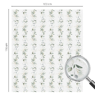 Frosted window film with stained glass pattern Plant charm