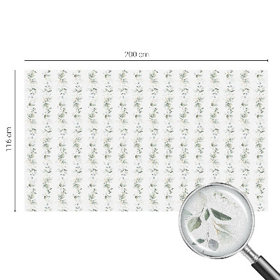 Frosted window film with stained glass pattern Plant charm