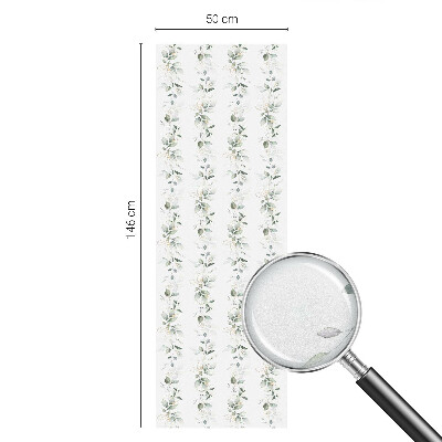 Frosted window film with stained glass pattern Plant charm
