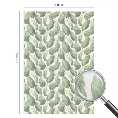 Patterned window film stained glass Green leaves