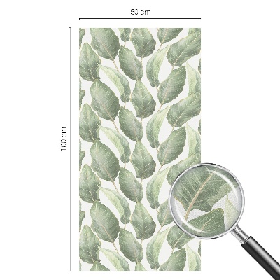 Patterned window film stained glass Green leaves