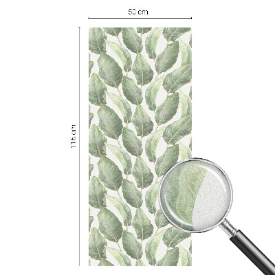 Patterned window film stained glass Green leaves
