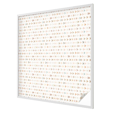 Privacy window film stained glass effect Arrow pattern