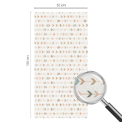 Privacy window film stained glass effect Arrow pattern