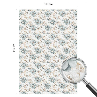 Frosted window film with stained glass pattern Floral elegance