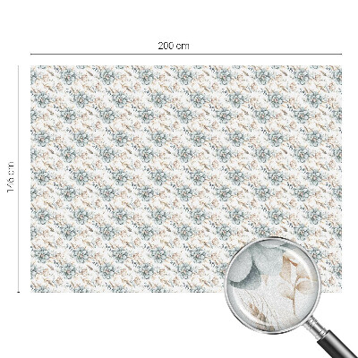 Frosted window film with stained glass pattern Floral elegance