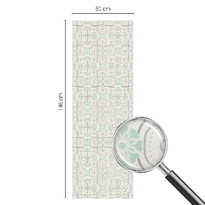 Privacy window film stained glass effect Floral tiles