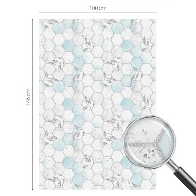 Decorative window film stained glass design Leaf tiles