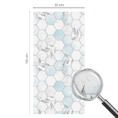 Decorative window film stained glass design Leaf tiles