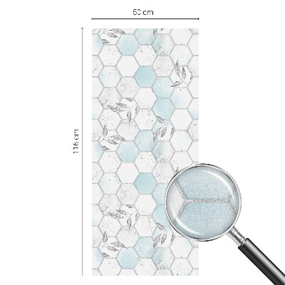 Decorative window film stained glass design Leaf tiles