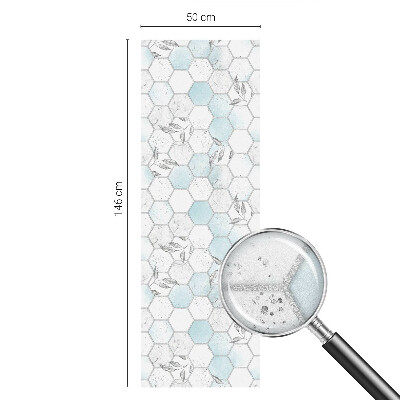 Decorative window film stained glass design Leaf tiles