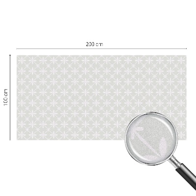 Frosted window film with stained glass pattern Floral symmetry