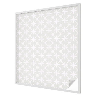 Frosted window film with stained glass pattern Floral symmetry