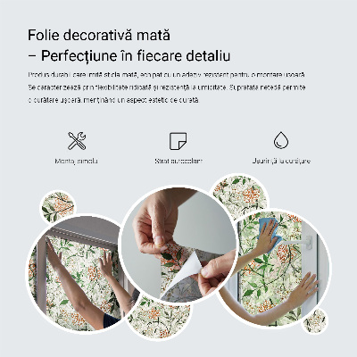 Coloured glass film for windows Floral patterns