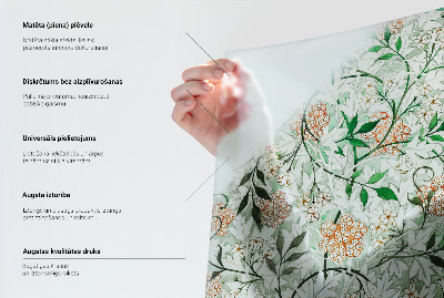 Coloured glass film for windows Floral ornaments