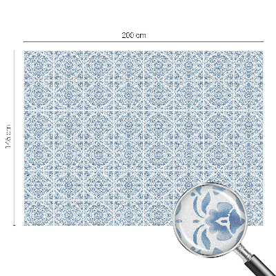 Privacy window film stained glass effect Floral ornament