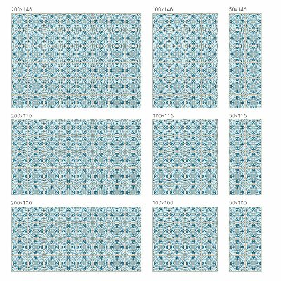 Frosted window film with stained glass pattern Floral tiles