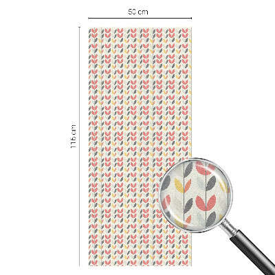 Coloured glass film for windows Retro leaves