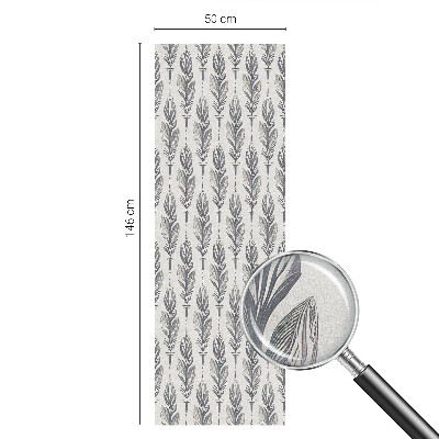 Coloured glass film for windows Elegant feathers