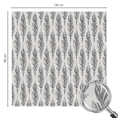 Coloured glass film for windows Elegant feathers