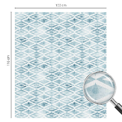 Coloured glass film for windows Blue rhombuses