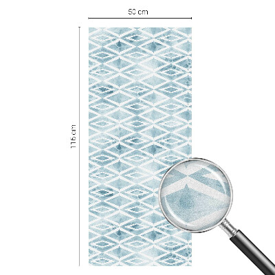 Coloured glass film for windows Blue rhombuses