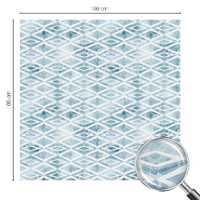 Coloured glass film for windows Blue rhombuses