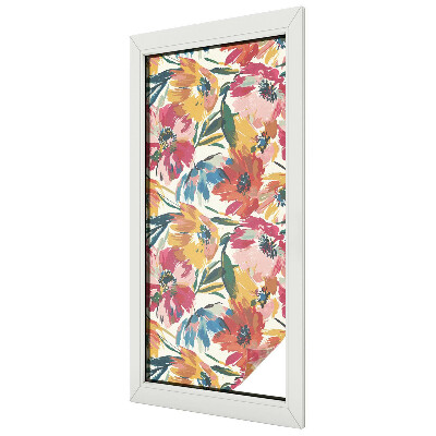 Frosted window film with stained glass pattern Flower explosion