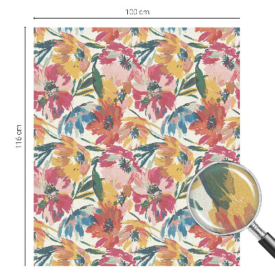 Frosted window film with stained glass pattern Flower explosion