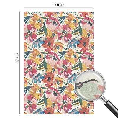 Frosted window film with stained glass pattern Flower explosion