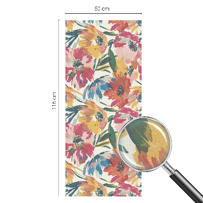 Frosted window film with stained glass pattern Flower explosion