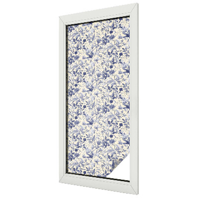 Privacy window film stained glass effect Floral symmetry