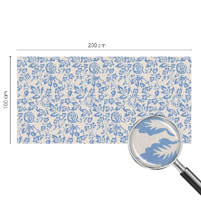 Frosted window film with stained glass pattern Flowers leaves