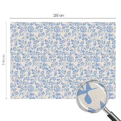 Frosted window film with stained glass pattern Flowers leaves