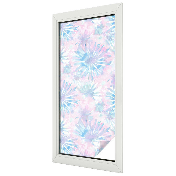 Patterned window film stained glass Floral watercolors