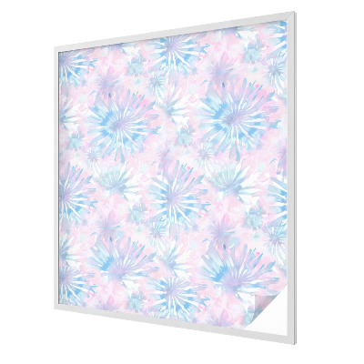 Patterned window film stained glass Floral watercolors