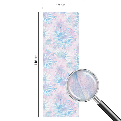 Patterned window film stained glass Floral watercolors