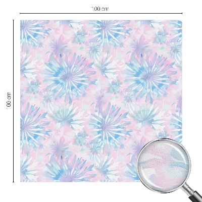 Patterned window film stained glass Floral watercolors
