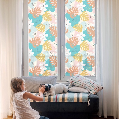 Coloured glass film for windows Exotic nature