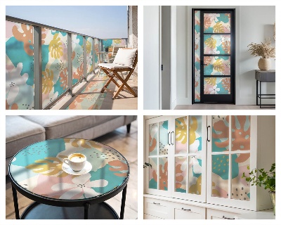 Coloured glass film for windows Exotic nature