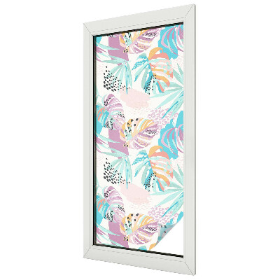 Patterned window film stained glass Abstract jungle