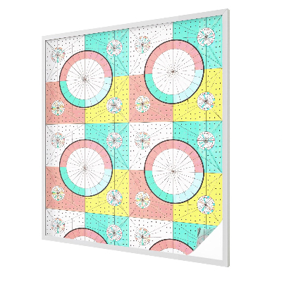 Coloured glass film for windows Geometric circles