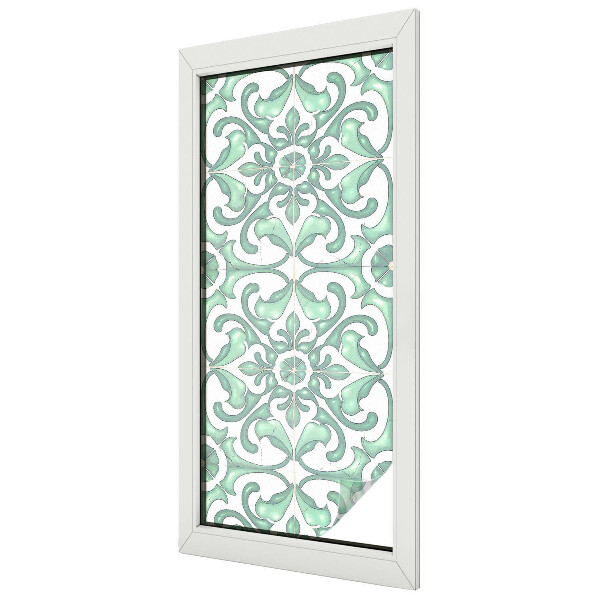 Patterned window film stained glass Green symmetry